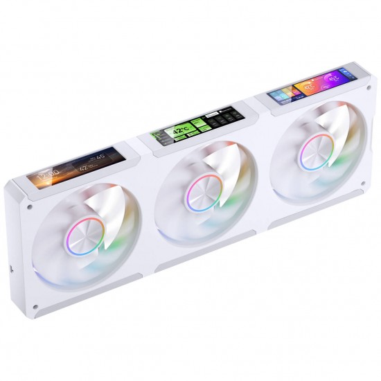 Jonsbo TF3-360SCW - ARGB, 3.5 inch + 3 x 3.38 inch LCD Screen Aio Cpu Cooler - 360mm - White Jonsbo TF3-360SCW - ARGB, 3.5 inch + 3 x 3.38 inch LCD Screen Aio Cpu Cooler - 360mm - White