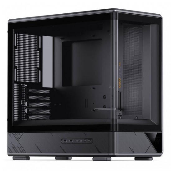 JONSBO D200 Black Mini Tower Pc Case with Small Display (Cpu Data)