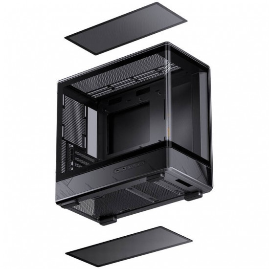 JONSBO D200 Black Mini Tower Pc Case with Small Display (Cpu Data)