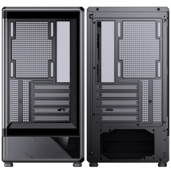 JONSBO D200 Black Mini Tower Pc Case with Small Display (Cpu Data)