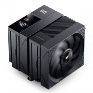Jonsbo CC90 CPU Cooler, Dual Tower, 130mm PWM Fan, Display - Black