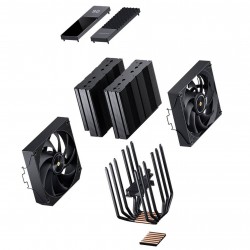 Jonsbo CC90 CPU Cooler, Dual Tower, 130mm PWM Fan, Display - Black