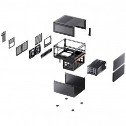 Jonsbo N6 NAS Case, E-ATX - Color: Black Jonsbo N6 NAS Case, E-ATX - Color: Black