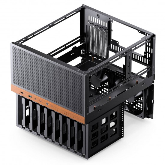 Jonsbo N6 NAS Case, E-ATX - Color: Black