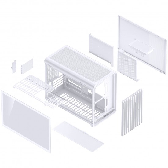 Jonsbo D33 PC Case - Tempered Glass - White
