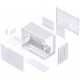 Jonsbo D33 PC Case - Tempered Glass - White