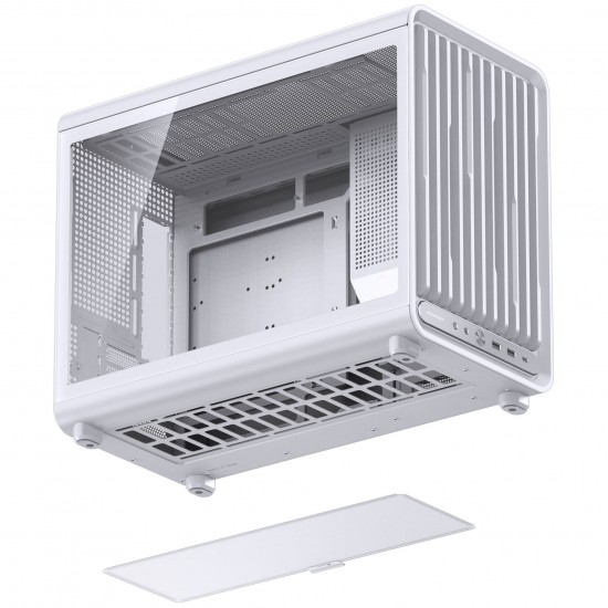 Jonsbo D33 PC Case - Tempered Glass - White