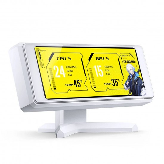 Jonsbo DS339 3,39" IPS Screen - Secondary Monitor for Windows - White