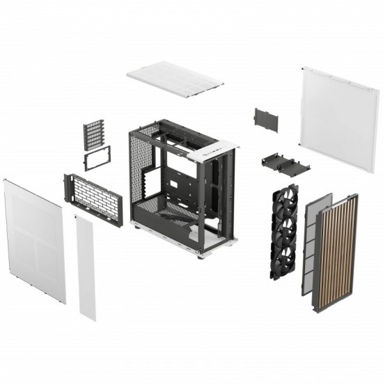 Fractal Design North XL Case with Mesh Side Panel (Chalk White)