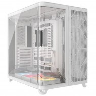 Corsair AIR 5400 RS-R ARGB PC Case, White, Includes pre-installed 3× RS-R ARGB reverse fans