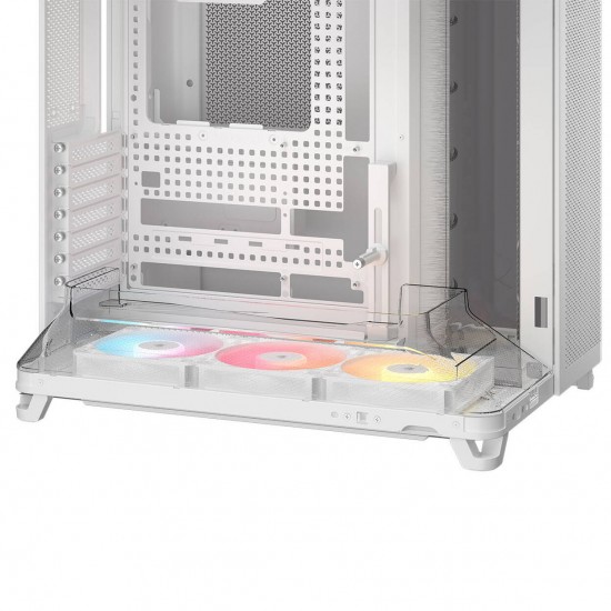 Corsair AIR 5400 RS-R ARGB PC Case, White, Includes pre-installed 3× RS-R ARGB reverse fans