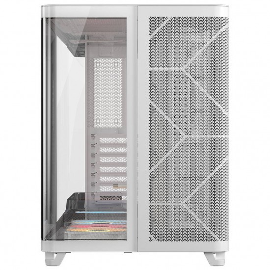 Corsair AIR 5400 RS-R ARGB PC Case, White, Includes pre-installed 3× RS-R ARGB reverse fans