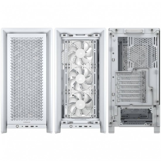Corsair Frame 4000D RS - PC Case - Tempered Glass - White
