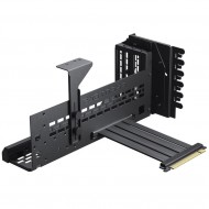 Phanteks Premium Vertical GPU Bracket + PCIe 4.0 x16 Riser Cable, DRGB - 220 mm, (Siyah Renk)