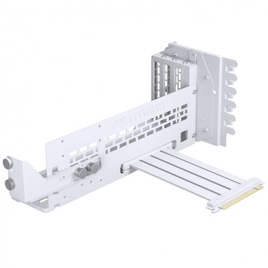 Phanteks Premium Vertical GPU Bracket + PCIe 4.0 x16 Riser Cable, DRGB - 220 mm, (Beyaz Renk)