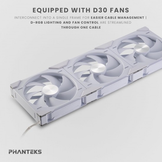 PHANTEKS Glacier One 420D30 X2 DRGB AiO Water Cooling - 420mm, Beyaz Renk, İşlemci Sıvı Soğutucu PHANTEKS Glacier One 420D30 X2 DRGB AiO Water Cooling - 420mm, Beyaz Renk, İşlemci Sıvı Soğutucu