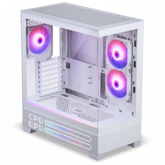 Phanteks XT View Matrix PC Case, (E-ATX, Tempered Glass, Matrix LED) - White