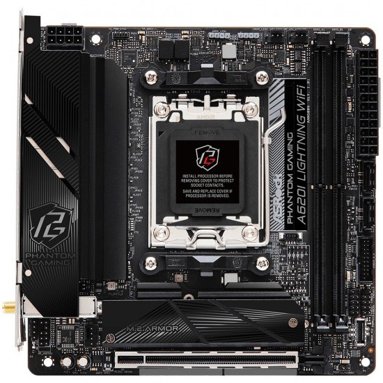 ASRock A620I LIGHTNING WIFI - mini ITX Anakart - Socket: AM5 - Chipset: A620 ASRock A620I LIGHTNING WIFI - mini ITX Anakart - Socket: AM5 - Chipset: A620