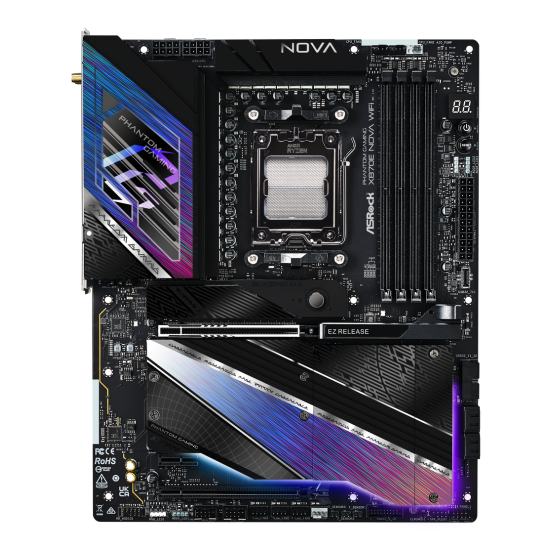 ASRock X870E Nova WiFi Mainboard, AM5 Socket, X870E Chipset, ATX, DDR5 ASRock X870E Nova WiFi Mainboard, AM5 Socket, X870E Chipset, ATX, DDR5