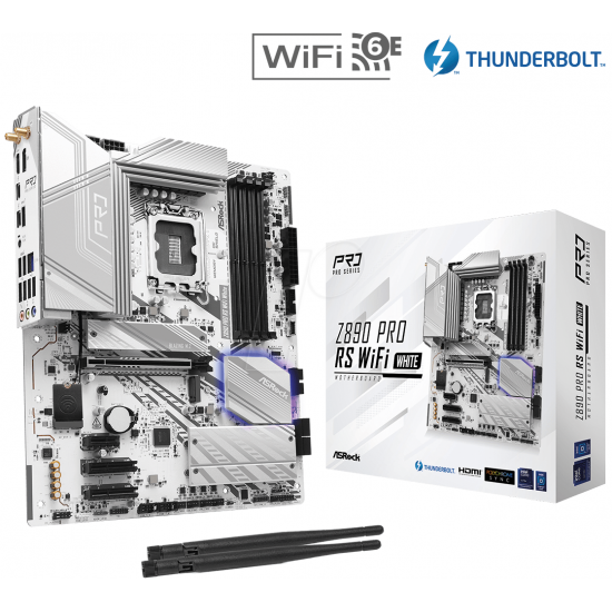 ASRock Intel 1851 Z890 Pro RS WiFi White Mainboard