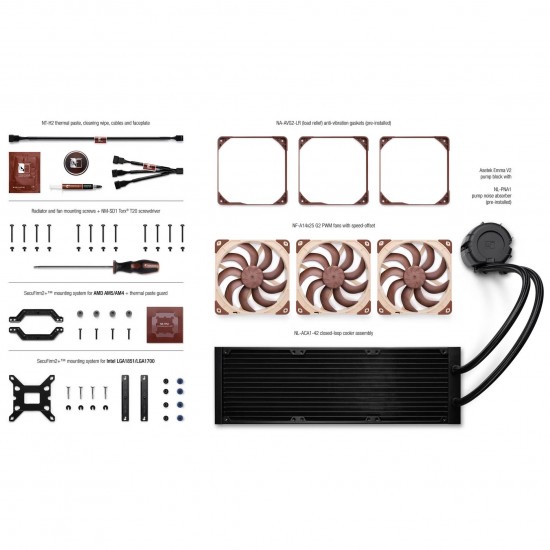 Noctua NL-LC1-42 AiO Water Cooling - 420mm - Black and Brown Noctua NL-LC1-42 AiO Water Cooling - 420mm - Black and Brown
