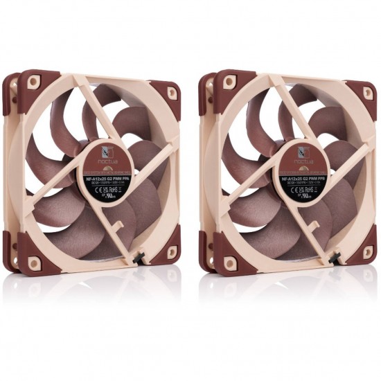 Noctua NF-A12x25 G2 Sx2-PP PWM Fan - 120mm - Pack of 2