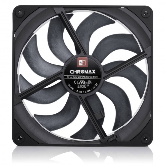 Noctua NF-A14X25 G2 chromax.black Fan - PWM - LCP -140mm