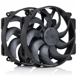 Noctua NF-A14X25r G2 PWM Sx2-PP chromax.black Fan - LCP - 140mm - 2Pcs