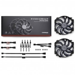 Noctua NF-A14X25r G2 PWM Sx2-PP chromax.black Fan - LCP - 140mm - 2Pcs