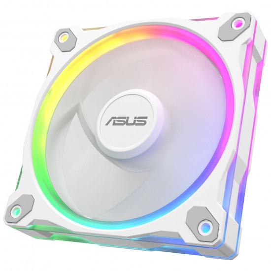 ASUS Prime MR120 ARGB Fan, PWM - 120mm, White - Reverse Blade ASUS Prime MR120 ARGB Fan, PWM - 120mm, White - Reverse Blade