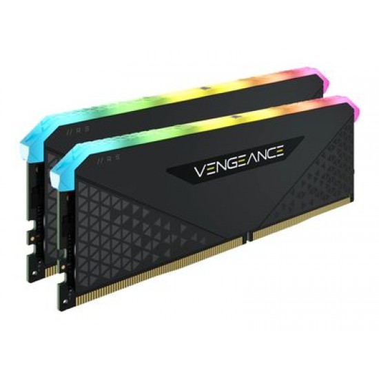 Corsair VENGEANCE RGB RT 32GB (2 x 16GB) DDR4 DRAM 3600MHz C16 Memory Kit – Black