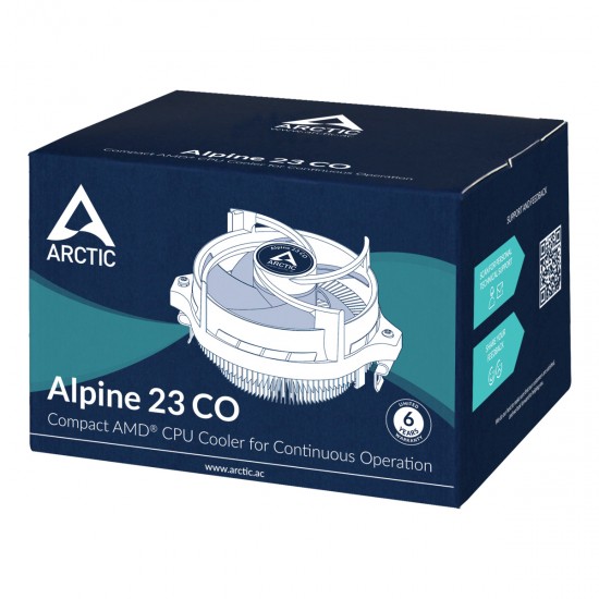 Arctic Alpine 23 CO Compact AMD (AM4-AM5) CPU Cooler for Continuous Operation