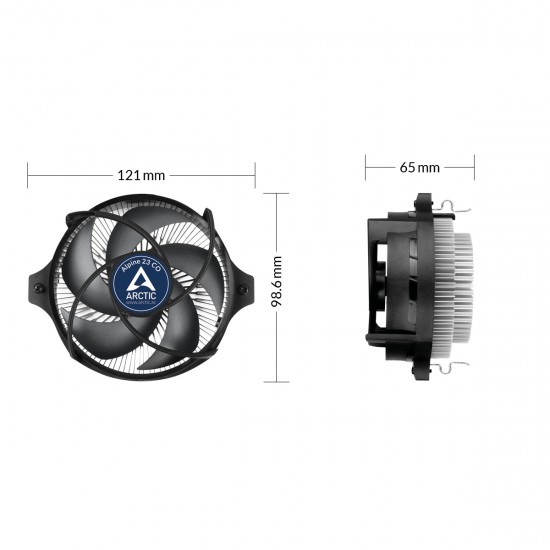 Arctic Alpine 23 CO Compact AMD (AM4-AM5) CPU Cooler for Continuous Operation