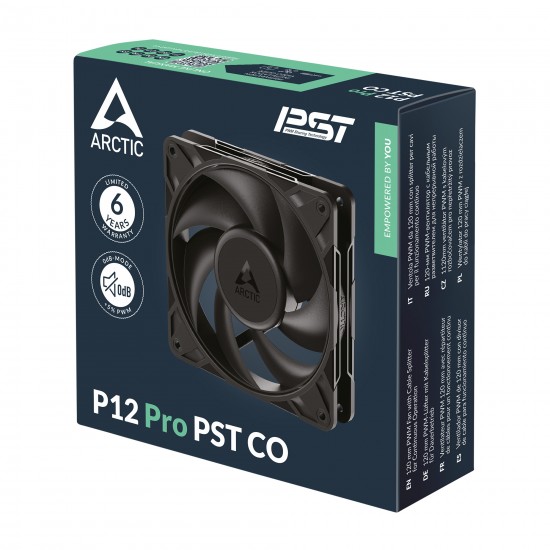 Arctic P12 Pro 120mm PWM PST - Fan (Black) - CO (For 7x24 Working) Arctic P12 Pro 120mm PWM PST - Fan (Black) - CO (For 7x24 Working)