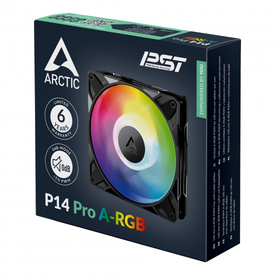 Arctic P14 Pro A-RGB 140mm PWM PST - Fan (Black) Arctic P14 Pro A-RGB 140mm PWM PST - Fan (Black)