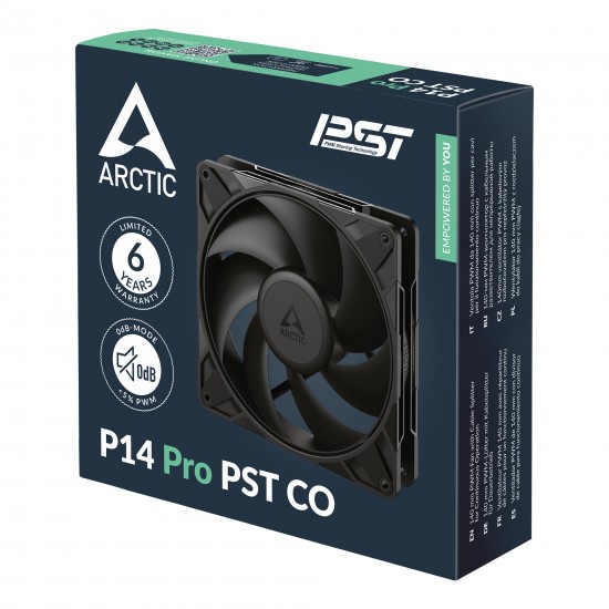 Arctic P14 Pro 140mm PWM PST - Fan (Black) - CO (For 7x24 Working) Arctic P14 Pro 140mm PWM PST - Fan (Black) - CO (For 7x24 Working)
