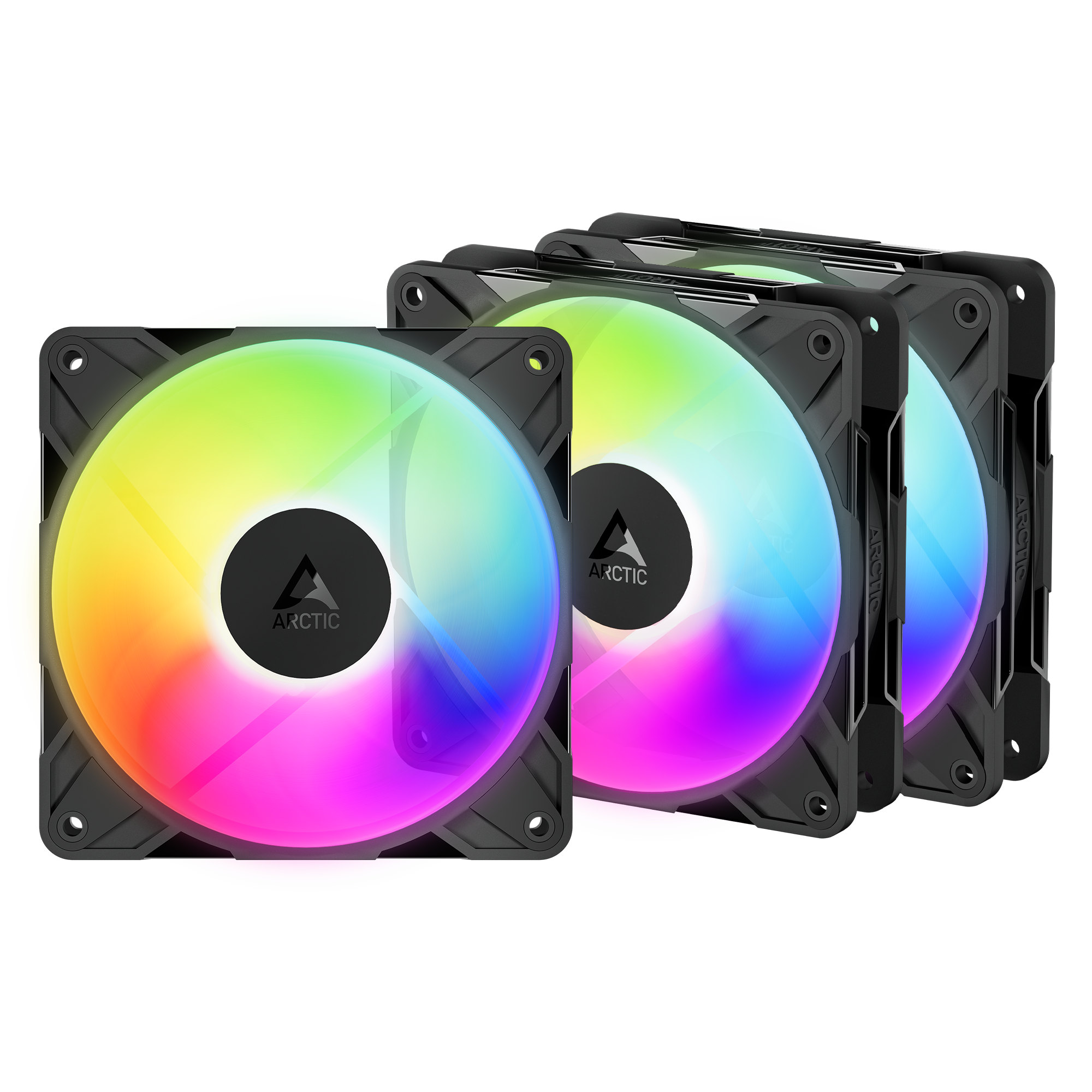 Arctic P12 Pro A-RGB 120mm PWM PST - Reverse Fan (Black) - 3 Pack