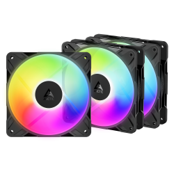 Arctic P12 Pro A-RGB 120mm PWM PST - Reverse Fan (Black) - 3 Pack