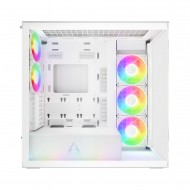 ARCTIC Xtender Bilgisayar Kasası, E-ATX, RGB, Tempered Glass - Dahili 5 Fan - Beyaz