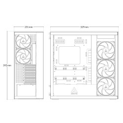 ARCTIC Xtender Bilgisayar Kasası, E-ATX, RGB, Tempered Glass - Dahili 5 Fan (Riser ve Gpu Holder Dahil) - Beyaz ARCTIC Xtender Bilgisayar Kasası, E-ATX, RGB, Tempered Glass - Dahili 5 Fan (Riser ve Gpu Holder Dahil) - Beyaz