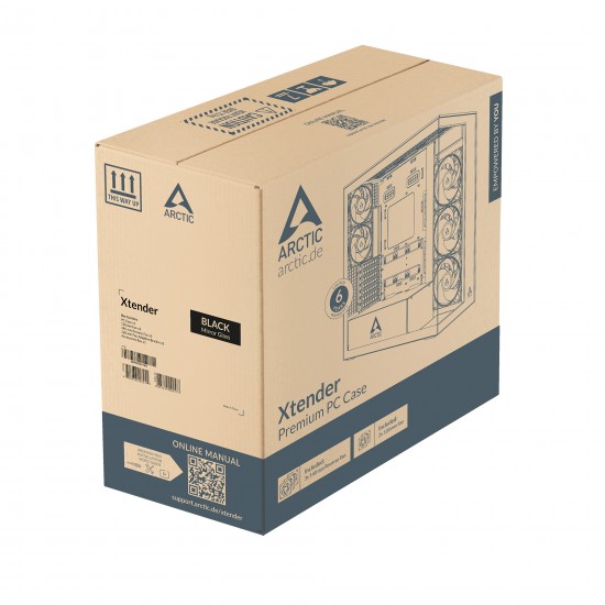 ARCTIC Xtender Bilgisayar Kasası, E-ATX, RGB - Dahili 5 Fan - Siyah - Ayna Cam ARCTIC Xtender Bilgisayar Kasası, E-ATX, RGB - Dahili 5 Fan - Siyah - Ayna Cam
