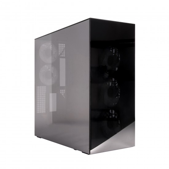 Arctic Xtender VG Black (Mirror Glass) Premium E-ATX PC Case with Vertical GPU