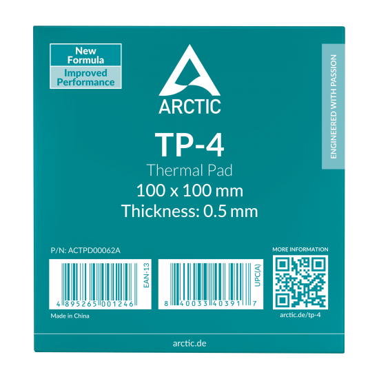 Arctic TP-4 Premium Performance Thermal Pad - Boyut: 100x100mm - Kalınlık 0.5mm Arctic TP-4 Premium Performance Thermal Pad - Boyut: 100x100mm - Kalınlık 0.5mm