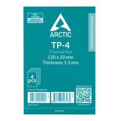 Arctic TP-4 Premium Performance Thermal Pad - Boyut: 120x20mm - Kalınlık 1.5mm (4 Adet) Arctic TP-4 Premium Performance Thermal Pad - Boyut: 120x20mm - Kalınlık 1.5mm (4 Adet)