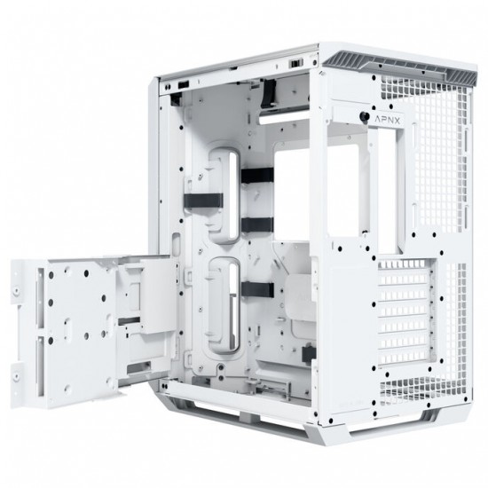 APNX V1 Bilgisayar Kasası - Midi-Tower, ATX, Tempered Glass – Renk: Beyaz APNX V1 Bilgisayar Kasası - Midi-Tower, ATX, Tempered Glass – Renk: Beyaz