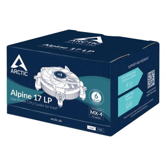 Arctic Alpine 17 LP Low-Profile CPU Cooler for Intel® Socket 1700 (ACALP00042A) Arctic Alpine 17 LP Low-Profile CPU Cooler for Intel® Socket 1700 (ACALP00042A)