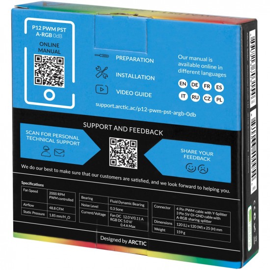 ARCTIC P12 PWM PST A-RGB 0dB - Kasa Fanı (ACFAN00231A) ARCTIC P12 PWM PST A-RGB 0dB - Kasa Fanı (ACFAN00231A)