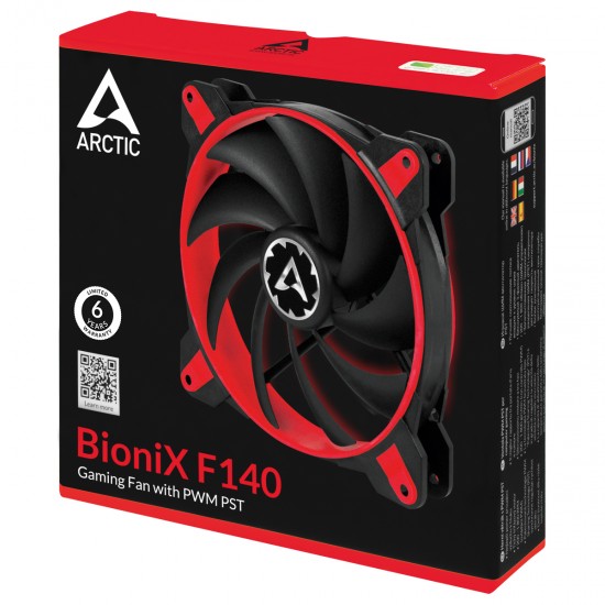 Arctic BioniX F140 Gaming Fan with PWM PST Case Fan 140mm  (14cm Kasa Fanı Kırmızı Renk) (ACFAN00095A) Arctic BioniX F140 Gaming Fan with PWM PST Case Fan 140mm  (14cm Kasa Fanı Kırmızı Renk) (ACFAN00095A)