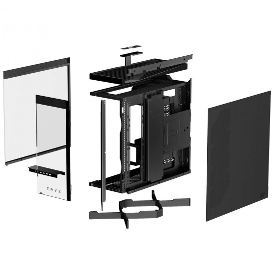 TRYX LUCA L70 PC Case, Mid-Tower, E-ATX, Tempered Glass – Siyah Renk TRYX LUCA L70 PC Case, Mid-Tower, E-ATX, Tempered Glass – Siyah Renk
