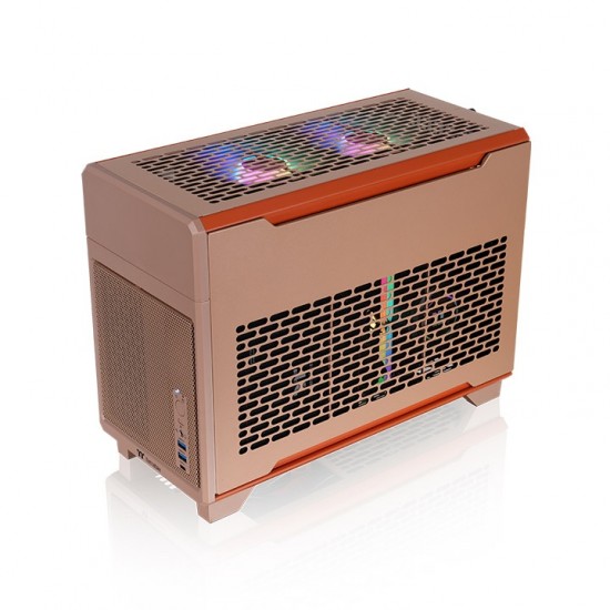 Thermaltake TR100 Gravel Sand - PCIe 4.0 riser cable - Mini-ITX Case - Fansız Thermaltake TR100 Gravel Sand - PCIe 4.0 riser cable - Mini-ITX Case - Fansız